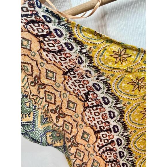 Desigual Dress Size EU 46 Multi-Color Patchwork Bohemian V-Neck Vibrant Eclectic - Picture 14 of 15